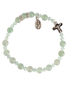 Rosary Bracelet Green Jade