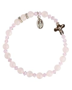 Rosary Bracelet Rose Quartz