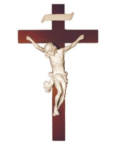 Alabaster Crucifix 14"