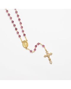 Amethyst Gold Rosary