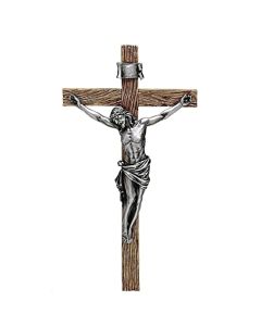 Antique Silver Crucifix 8.25"