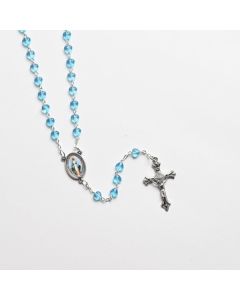 Aqua Crystal Rosary