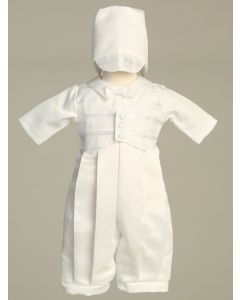 Baptism Satin Romper 3-6 mos