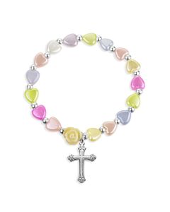 Beveled Cross Beaded Bracelet