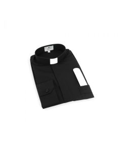 Black Clergy Shirt Sz 16 LS