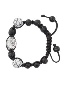Black Soccer Bracelet