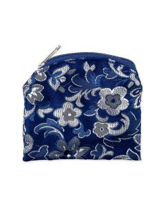 Blue and Silver Tapesty Pouch