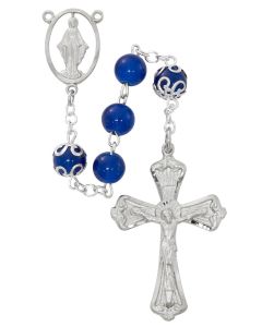 Blue Glass Rosary