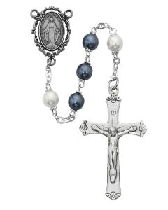 Blue Pearl Rosary 7mm