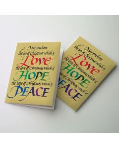Boxed Christmas Cards 18x Love Hope Peace