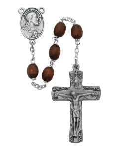 Brown Wood Trinity Rosary