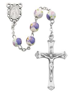 Ceramic Purple Rosary