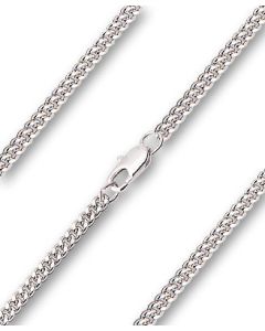 Chain 24" Rhodium Curb with Lobster Claw Clasp 