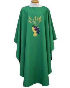 Chasuble with Grapes, Chalice and Wheat