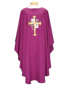 Chasuble with Lg Cross and Lilies