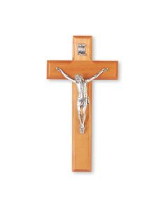Cherry Wood Crucifix 10"