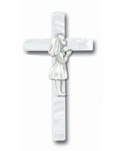 Communion Girl Pearlized Cross