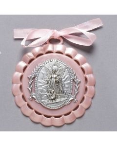 Cradle Medal Pink 4.25"