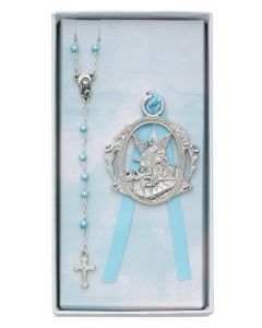 Crib Medal and Rosary Set