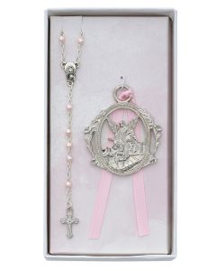 Crib Medal and Rosary Set