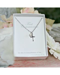 Cross and Crystal Necklace