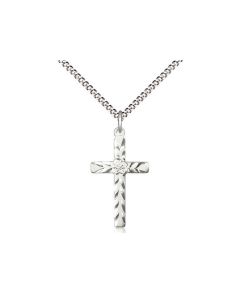 Cross Engraved SS 18 Chain