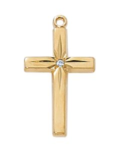 Cross gold over sterling