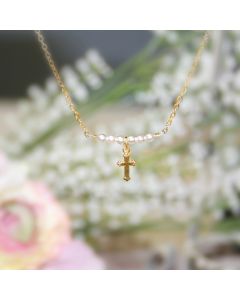 Cross Pearl Necklace
