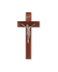 Crucifix 10" Walnut Wood