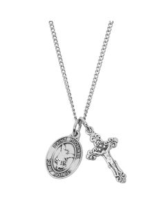 Crucifix and St Michael Medal