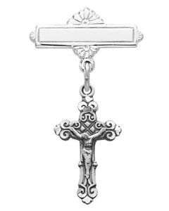 Crucifix Baby Pin SS
