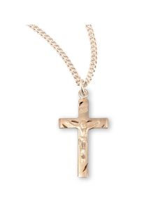 Crucifix Medal Gold Over SS