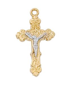Crucifix Medal G/SS Two Tone