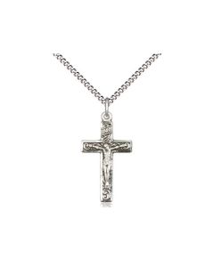 Crucifix Medal SS Engraved