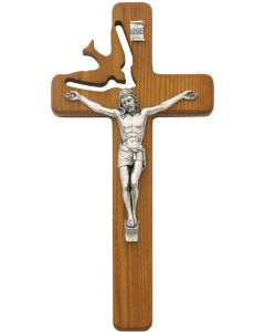 Crucifix Walnut Holy Spirit