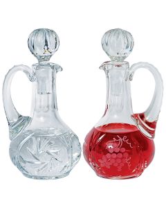 Cruets Pair Grape & Leaf