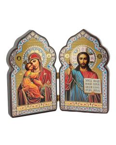 Diptych Virgin Vladimi Christ