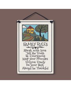 Family Rules Ceramic Tile