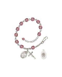 February Birthstone Rsy Brac