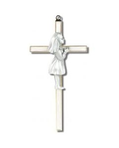 First Communion Girl Pearlized Cross