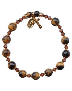 Genuine Tiger Eye Rosary Bracelet