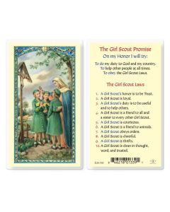 Girl Scout Promise Holy Card