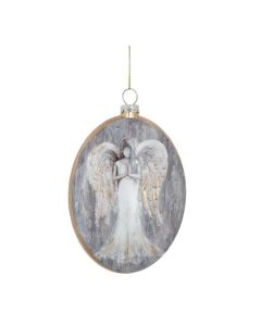 Glass Natural Angel Ornament