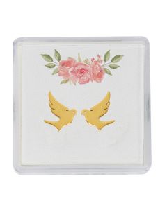 Gold Tone Dove Earrings