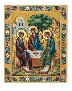 Holy Trinity Gold Foil Icon