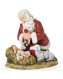 Kneeling Santa with Lamb