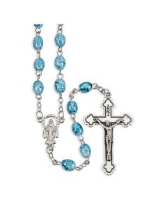 Light Blue Marbelized Rosary