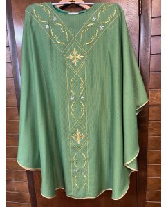 Light Green Chasuble with Gold Pattern