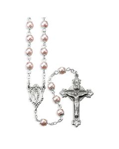 Light Pink Pearl Rosary