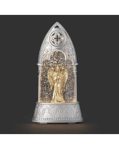 Lighted Angel in Church Arch